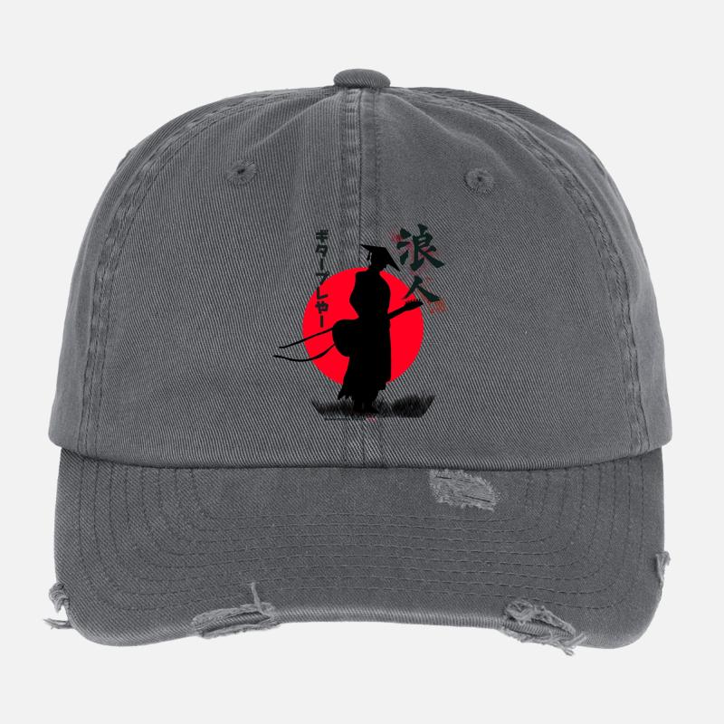 Joueur de guitare Ronin Casquette vintage effet usé Flexfit