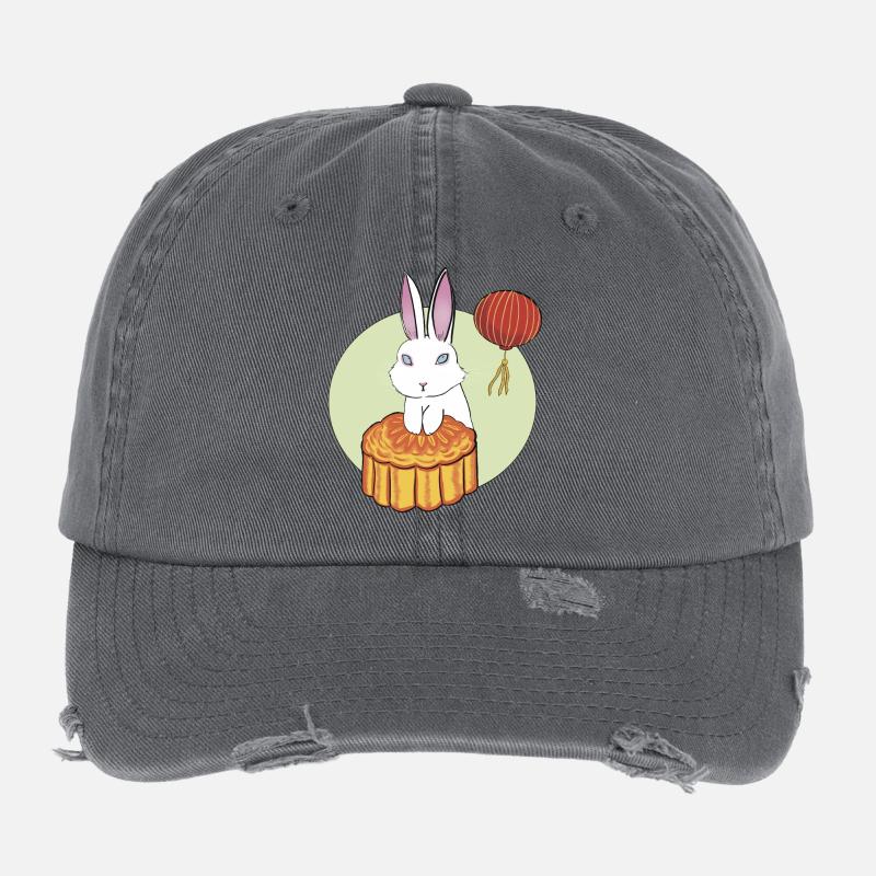 Gâteau de lune Lapin Casquette vintage effet usé Flexfit