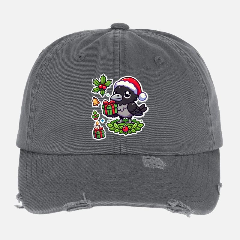 Festif de corbeaux Casquette vintage effet usé Flexfit