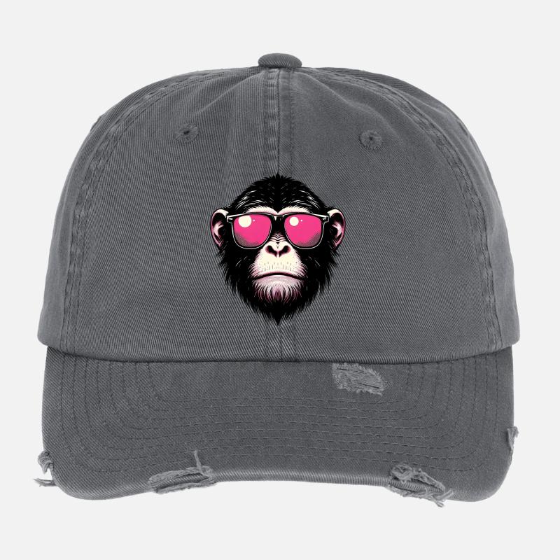Singe Casquette vintage effet usé Flexfit