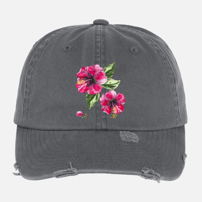 Hibiskusblüten Flexfit Vintage Destroyed Cap