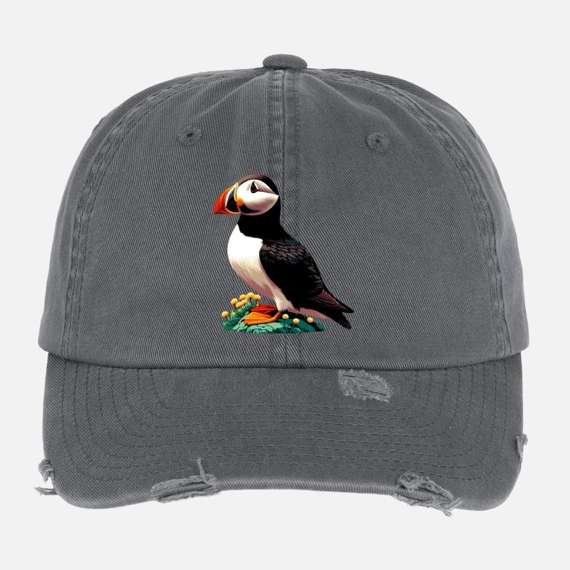 Macareux Casquette vintage effet usé Flexfit