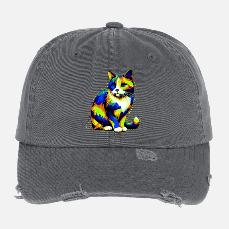 Chat Casquette vintage effet usé Flexfit