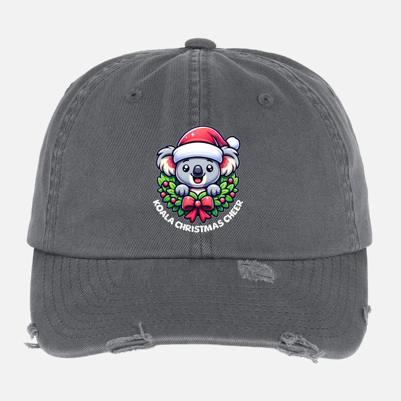 Koala de Noël Casquette vintage effet usé Flexfit