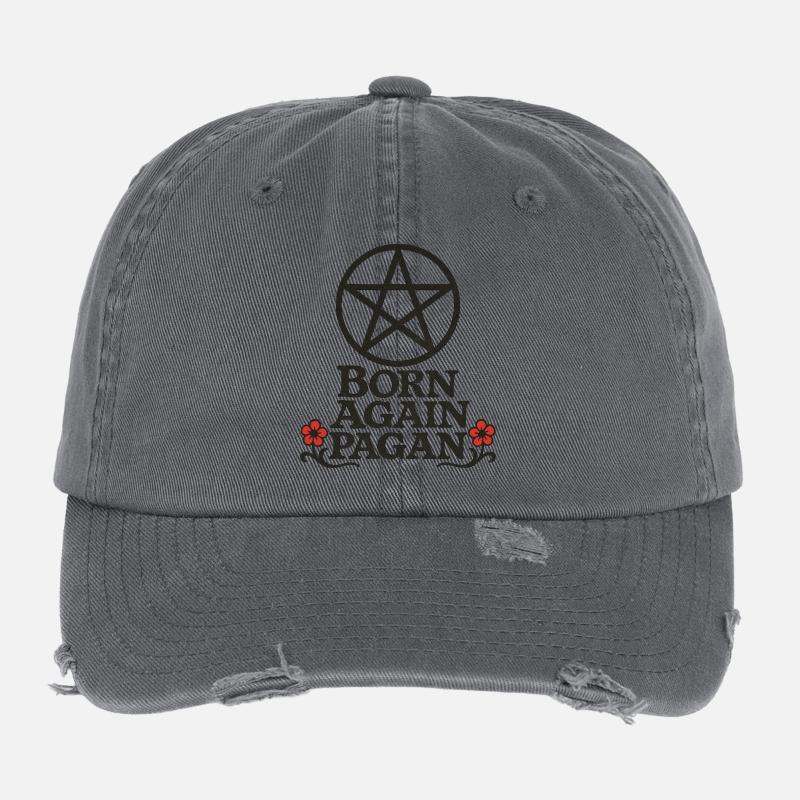 Born Again Pagan Flexfit Vintage Destroyed Cap