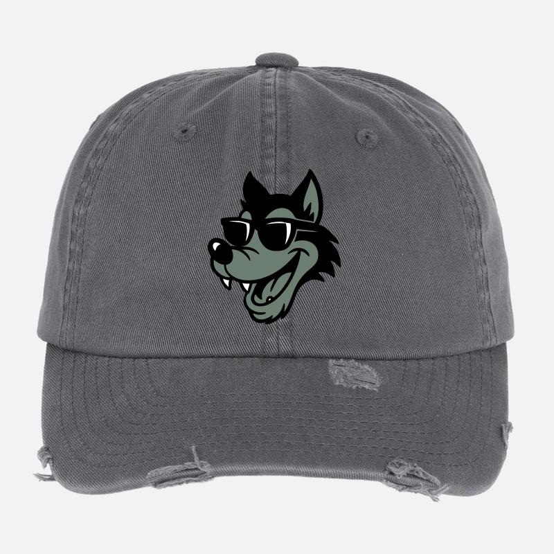 Wolf Comic Flexfit Vintage Destroyed Cap