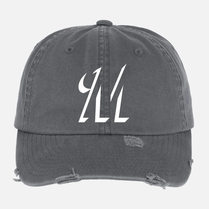 Letter M, Name, der Buchstabe M - Flexfit Vintage Destroyed Cap - Dunkelgrau