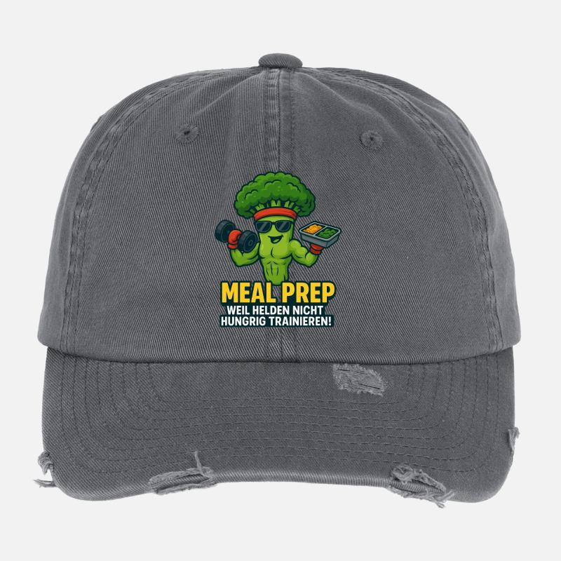 Meal Prep Broccoli Flexfit Vintage Destroyed Cap