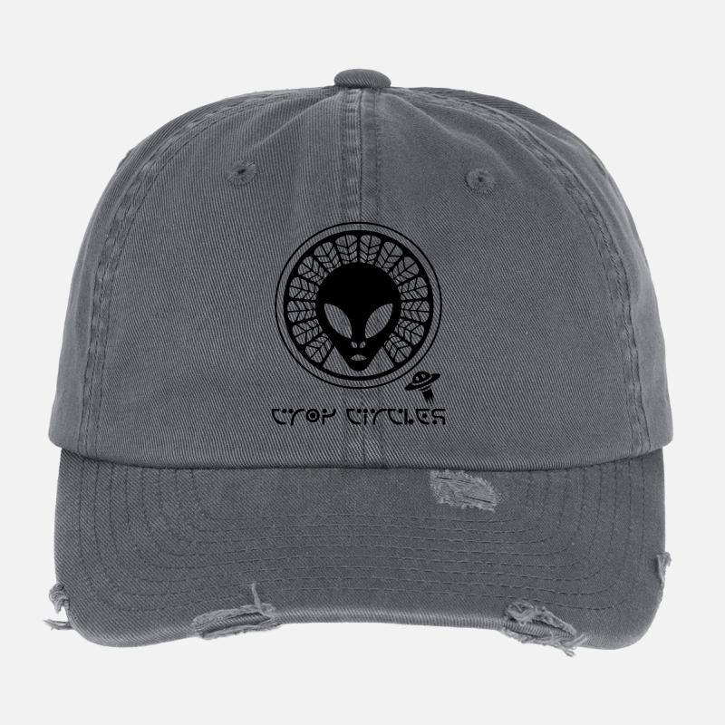 Ancient Alien Crop Circle Flexfit Vintage Destroyed Cap