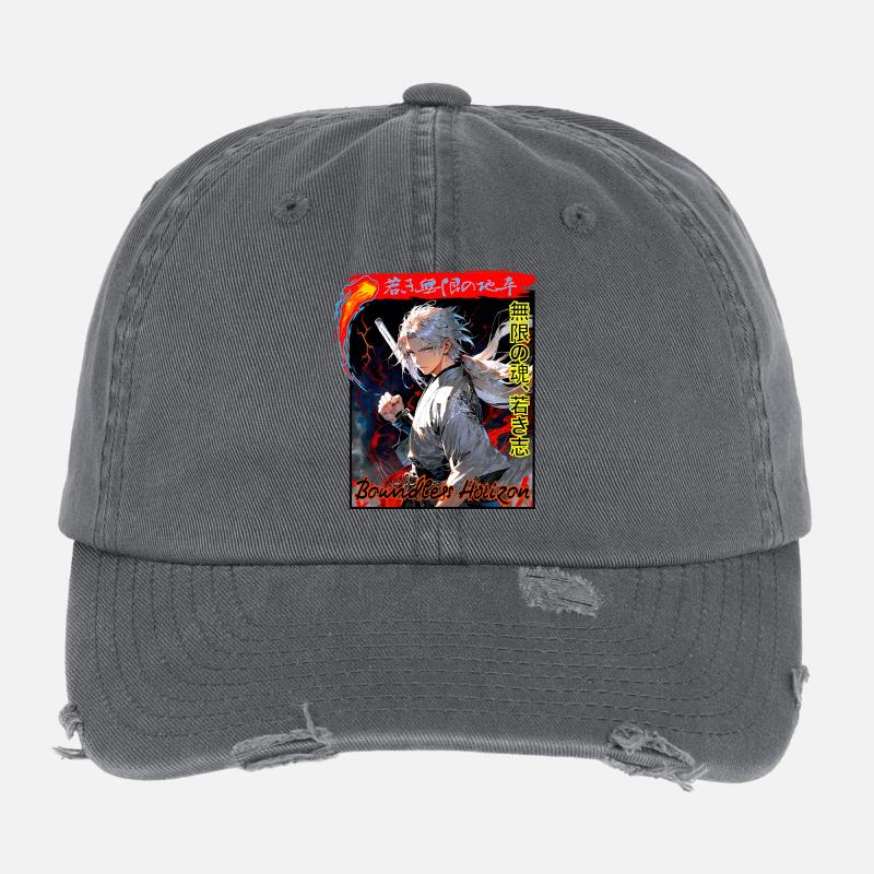 Conception d’anime Immortal Horizon Casquette vintage effet usé Flexfit