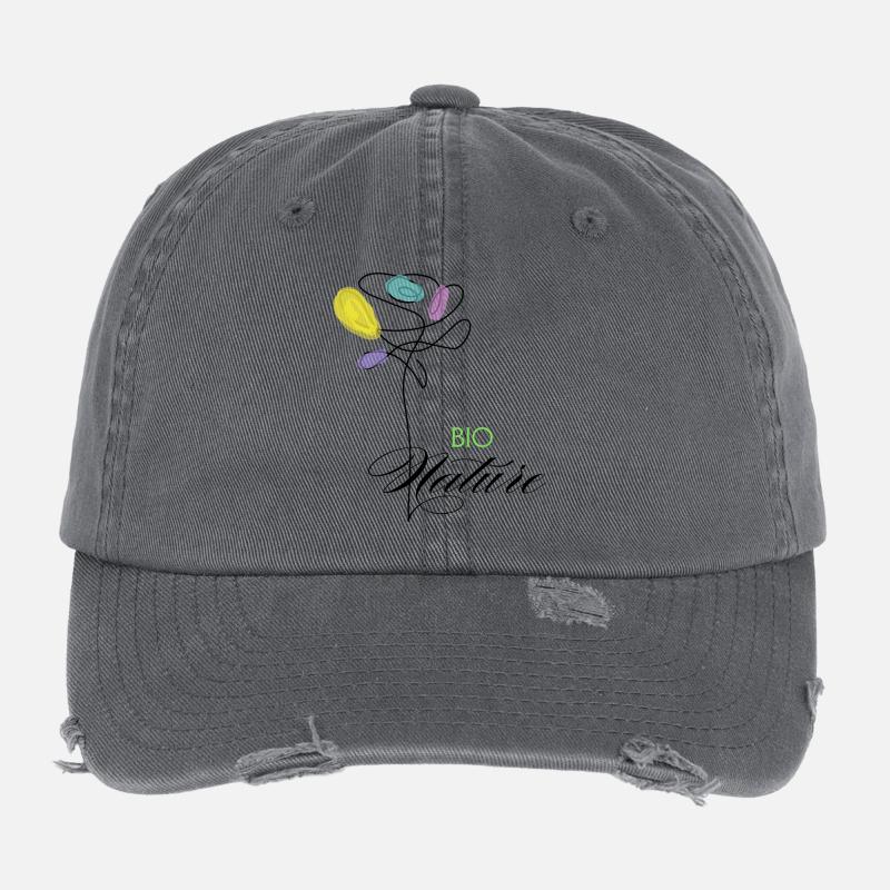 Fleurs colorées Bio Nature Casquette vintage effet usé Flexfit