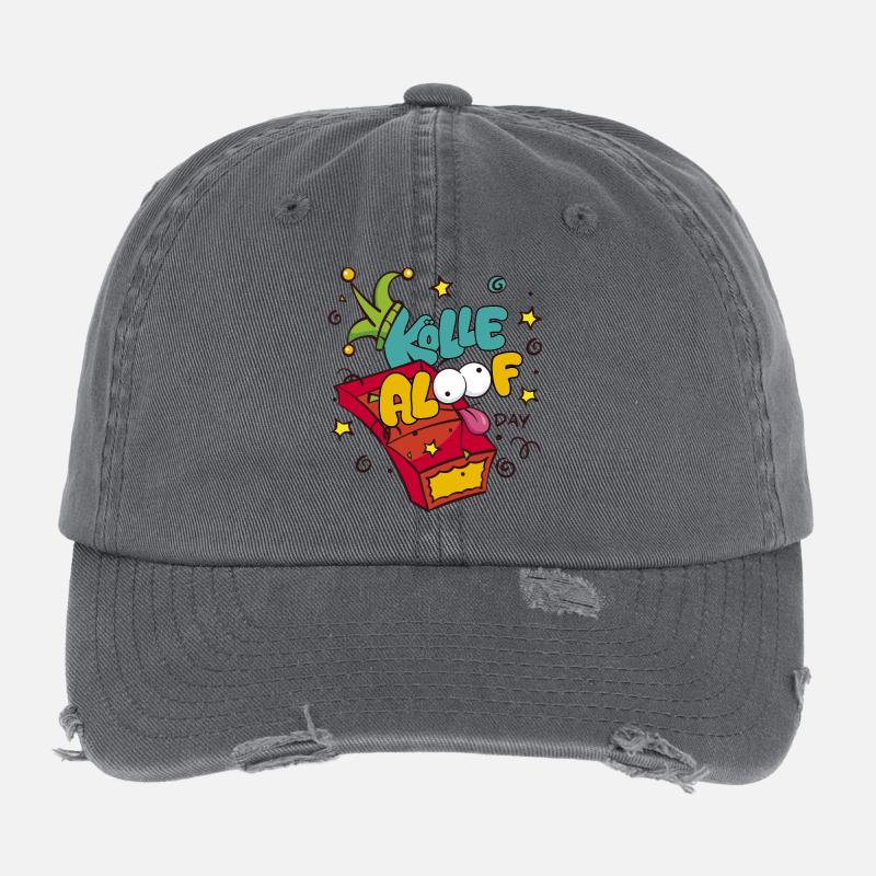 Kölle Alaaf Dessin animé Carnaval Casquette vintage effet usé Flexfit
