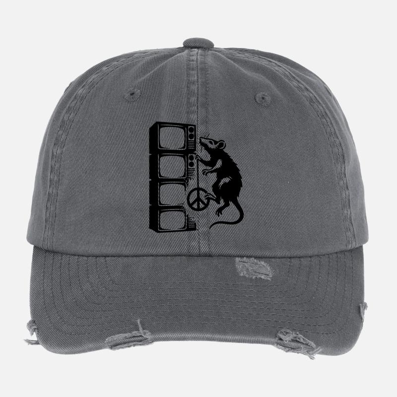Rat avec écran Casquette vintage effet usé Flexfit