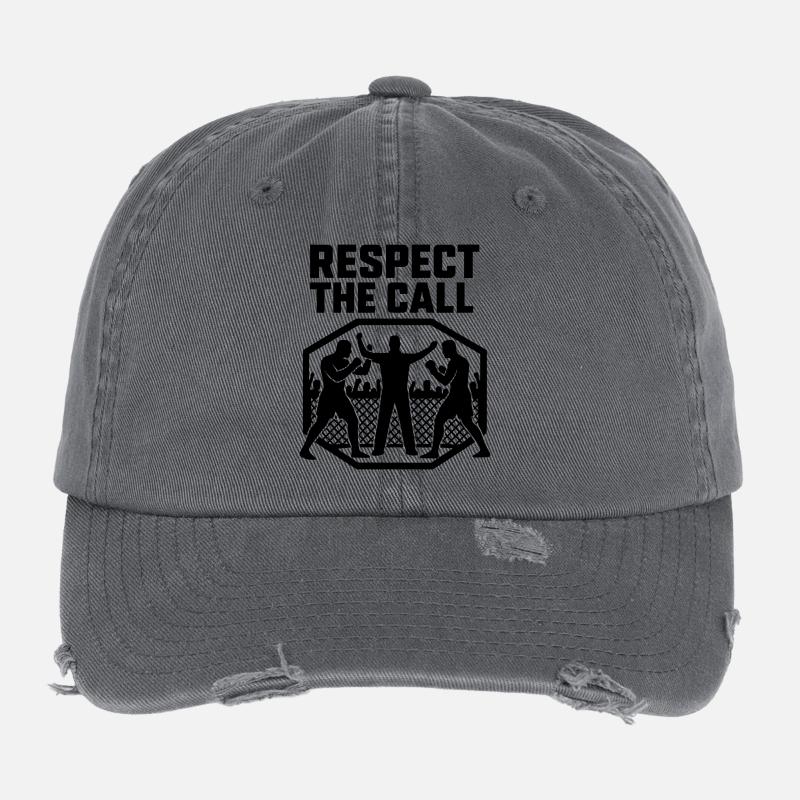 MMA Tribute Respect The Call Flexfit Vintage Destroyed Cap