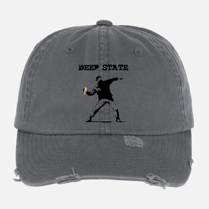DEEP STATE PRESENTS - NOTRE AGENT EN ACTION Casquette vintage effet usé Flexfit