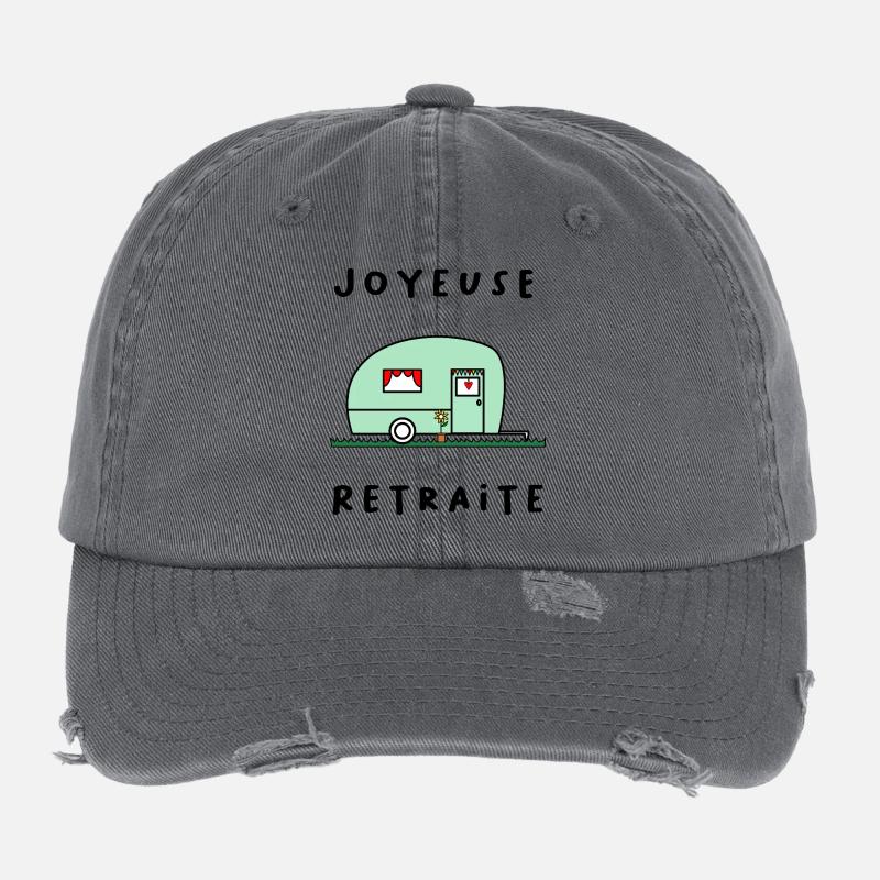 JOYEUSE RETRAITE. RETRAITE. RETRAITEE. RETRAITE Casquette vintage effet usé Flexfit