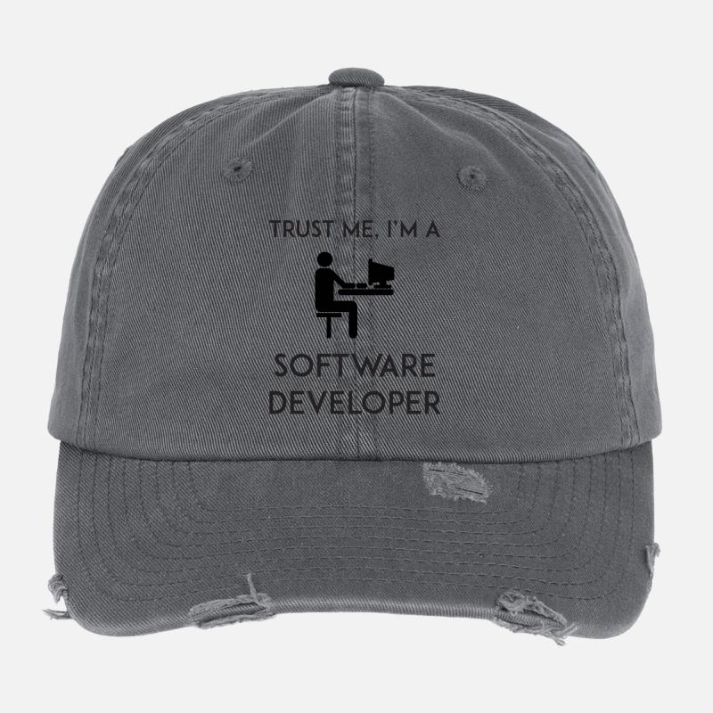Vertrau mir, ich bin Softwareentwickler Flexfit Vintage Destroyed Cap