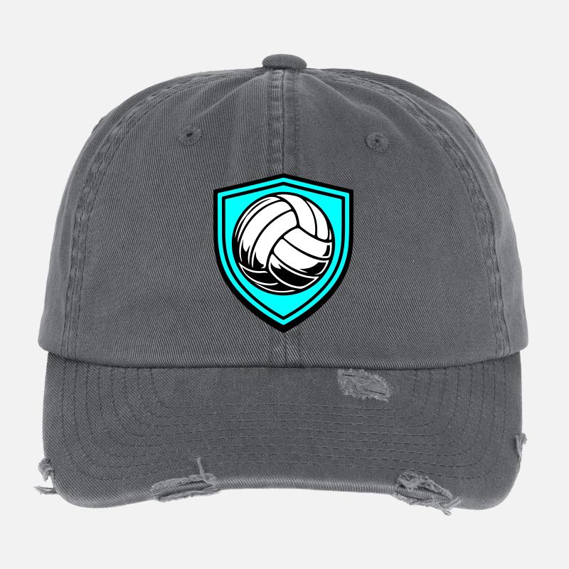 Blason du ballon de volley-ball Casquette vintage effet usé Flexfit