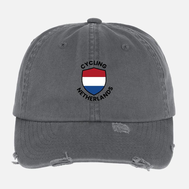 Dutch Bicycle Crest Flexfit Vintage Destroyed Cap
