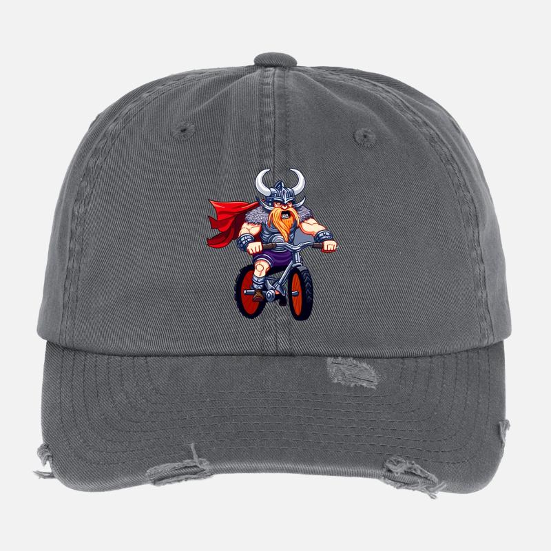 Viking auf Motorrad Flexfit Vintage Destroyed Cap