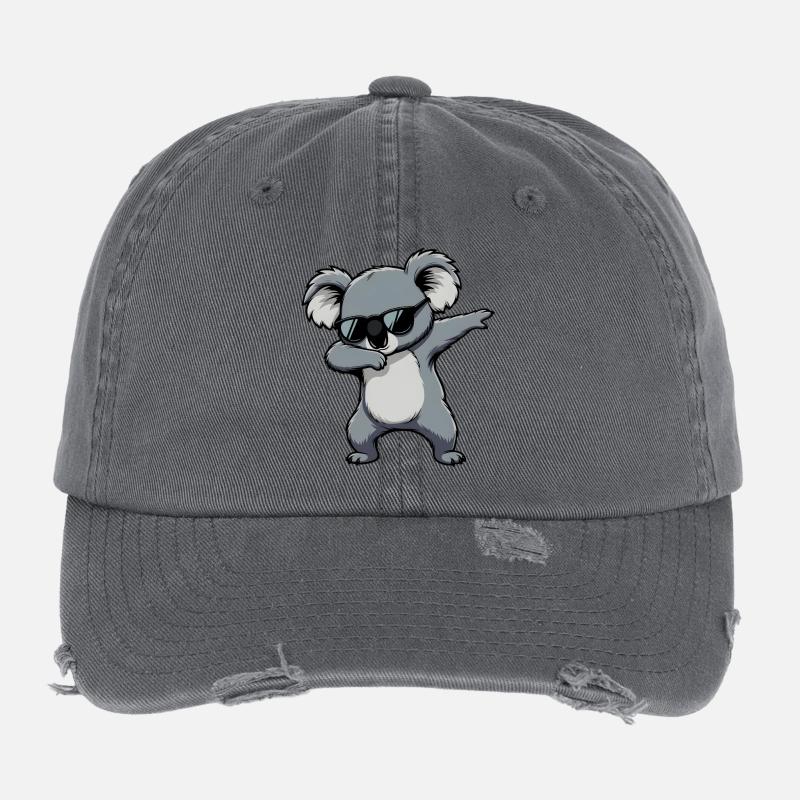 Dabbing Koala Flexfit Vintage Destroyed Cap