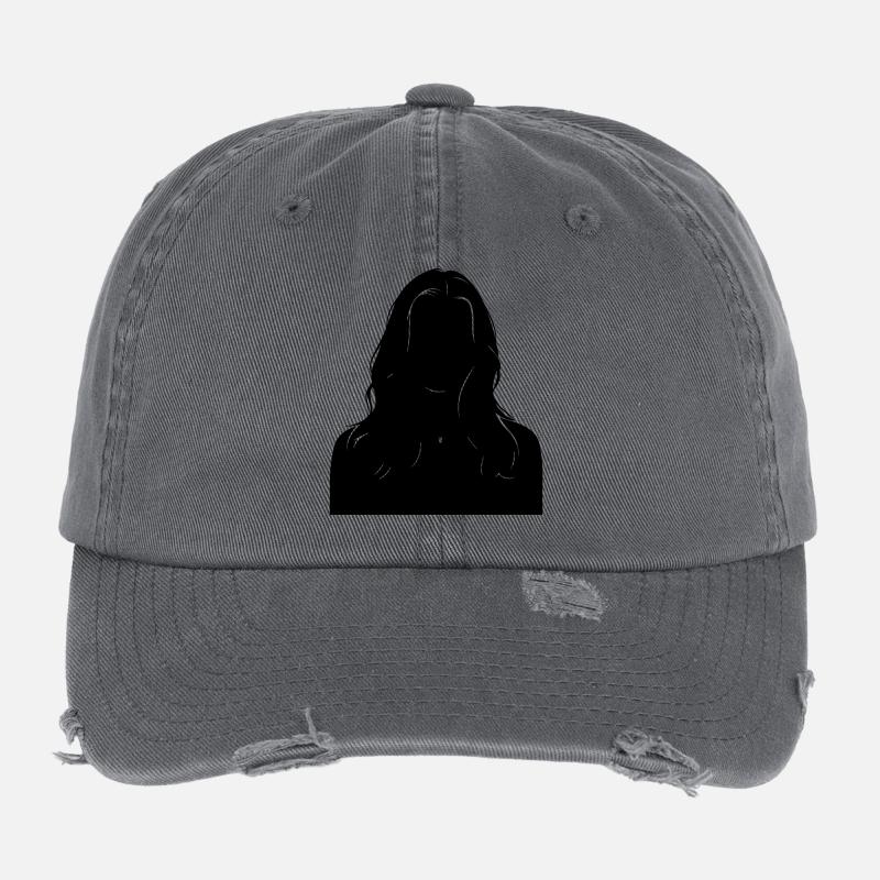Sillouhette Frau Flexfit Vintage Destroyed Cap