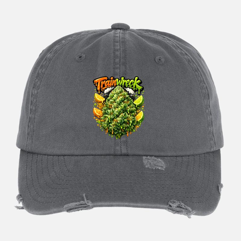 Graffiti-Graffiti zum Zugwrack Flexfit Vintage Destroyed Cap