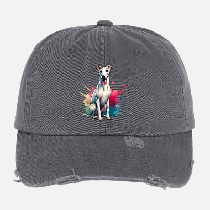 Don du lévrier Casquette vintage effet usé Flexfit