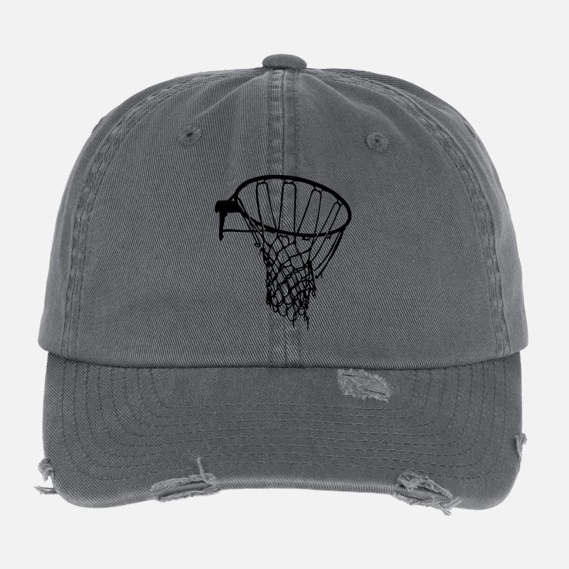 basket net raw basket-ball Casquette vintage effet usé Flexfit