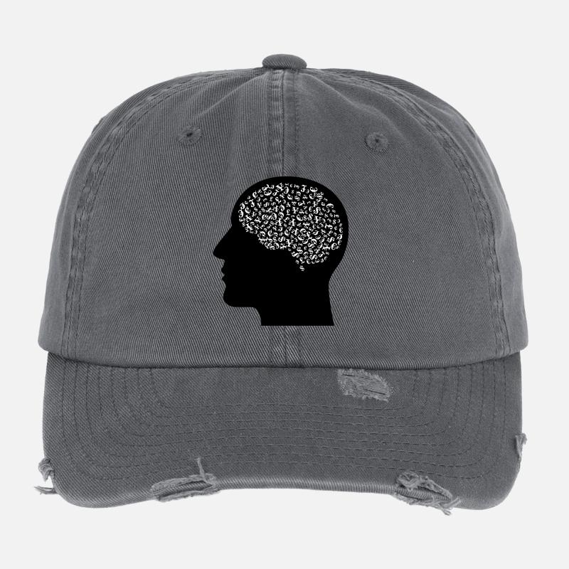 Geld im Kopf Geschenk Flexfit Vintage Destroyed Cap