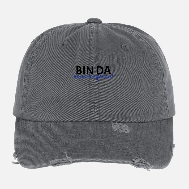 Bin da Kann losgehen Flexfit Vintage Destroyed Cap