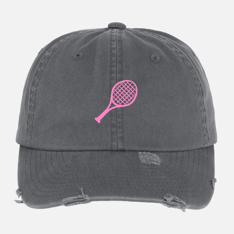 Tennis racket pink Flexfit Vintage Destroyed Cap