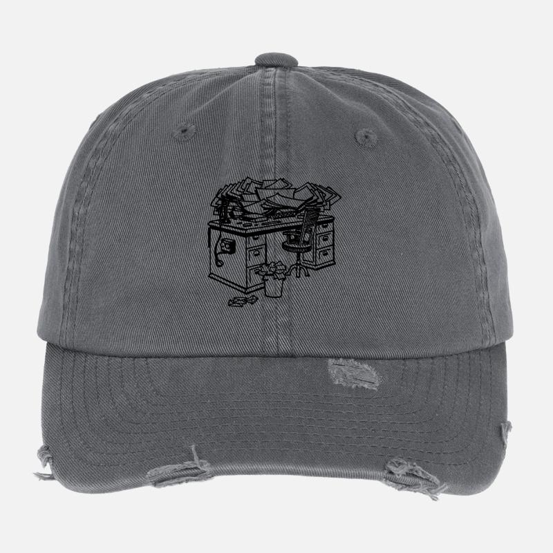 Schreibtisch Flexfit Vintage Destroyed Cap