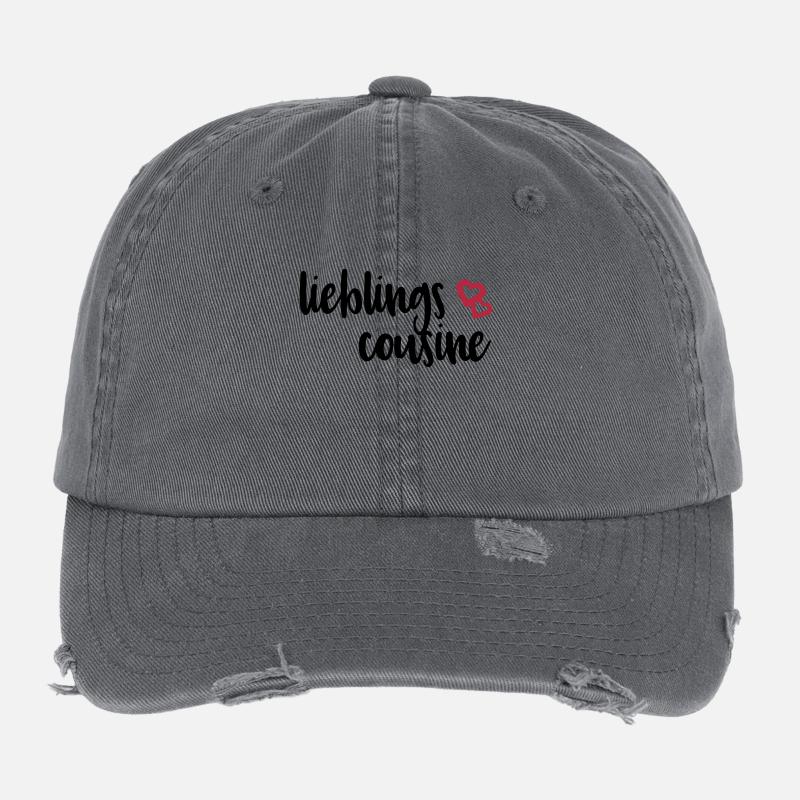 Lieblingscousine Cousine Cousinen Sprüche Geschenk Flexfit Vintage Destroyed Cap