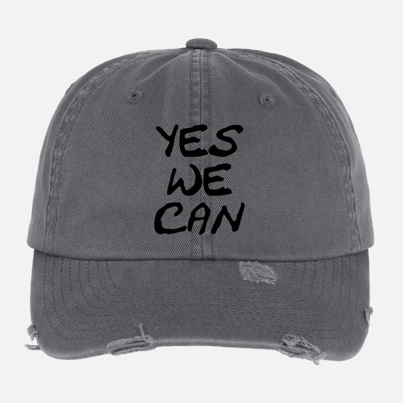 yes we can Flexfit Vintage Destroyed Cap