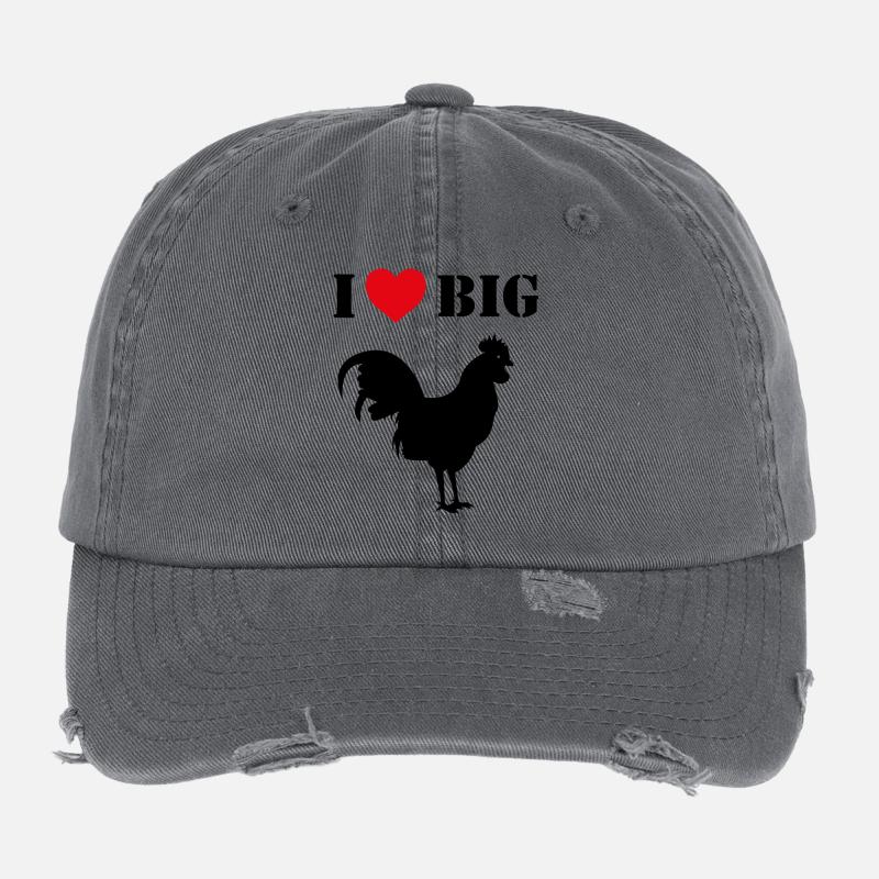 I Love big Cocks Flexfit Vintage Destroyed Cap