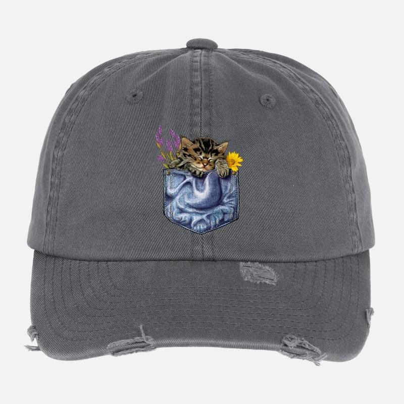 Cat Casquette vintage effet usé Flexfit