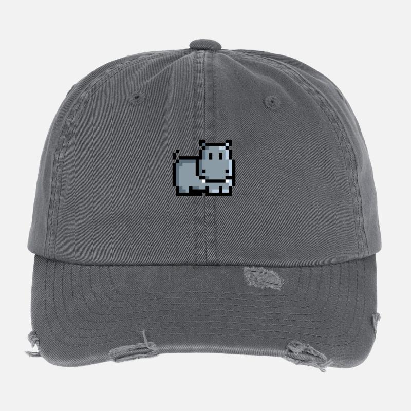 Retro Hippo Flexfit Vintage Destroyed Cap