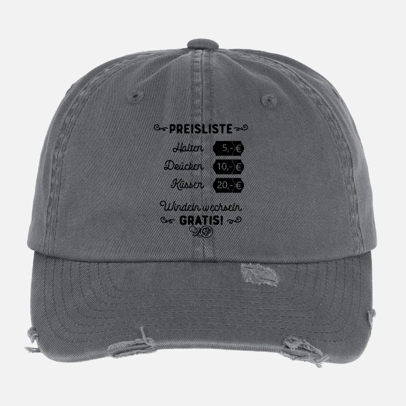 Preisliste Halten Drücken Küssen Windeln Gratis Flexfit Vintage Destroyed Cap