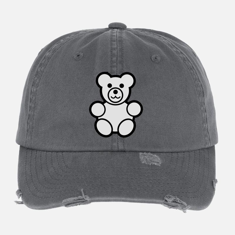 Niedlicher Teddy  Flexfit Vintage Destroyed Cap