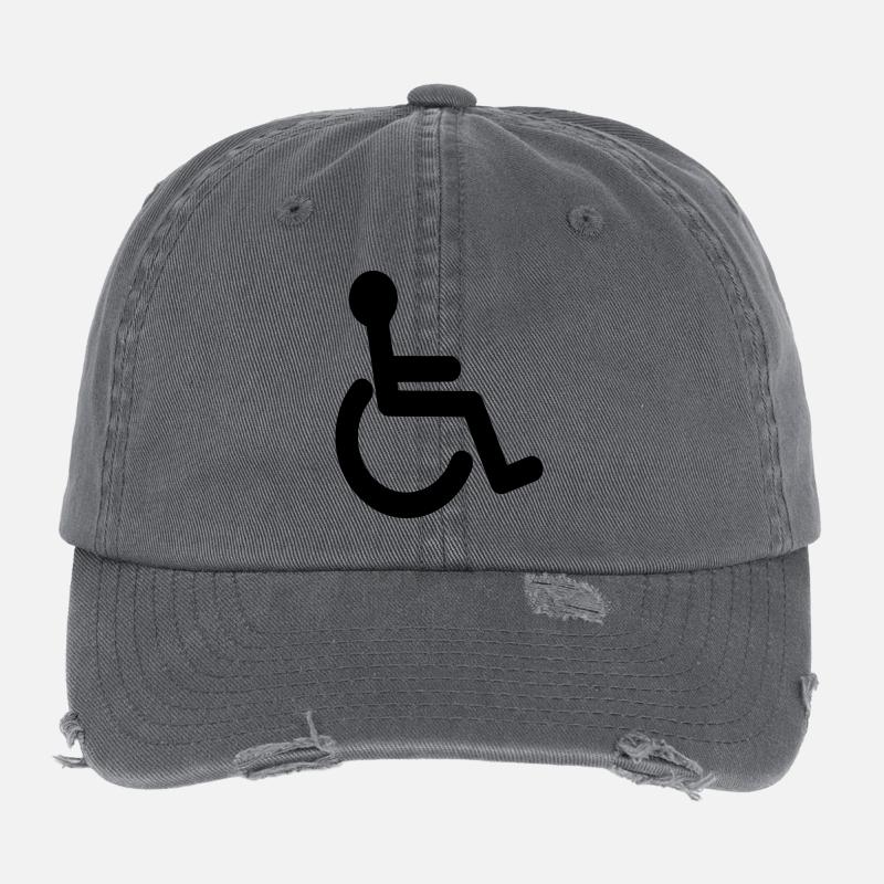Basic wheelchair symbol # Flexfit Vintage Destroyed Cap