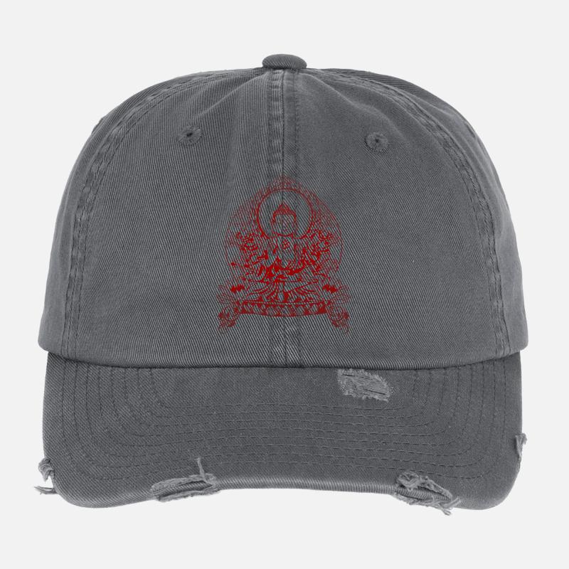 Gautama Buddha Flexfit Vintage Destroyed Cap