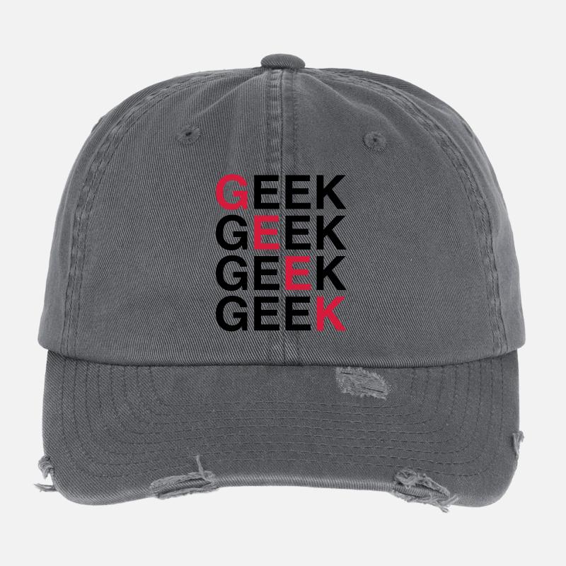 Geek! Flexfit Vintage Destroyed Cap