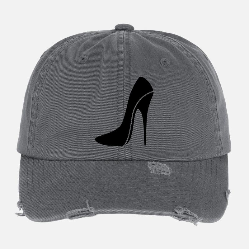 Sexy Stiletto / High Heel - two Flexfit Vintage Destroyed Cap