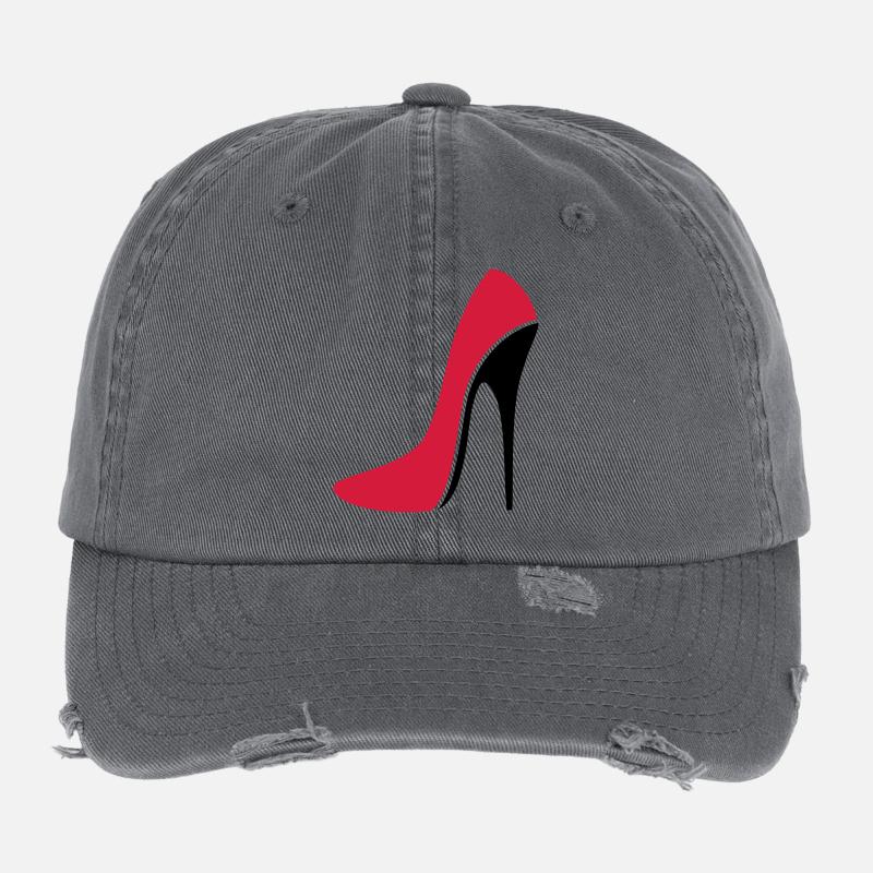 Sexy Stiletto / High Heel - three Flexfit Vintage Destroyed Cap