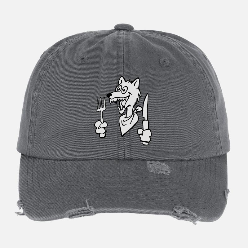 Hungriger Wolf Flexfit Vintage Destroyed Cap