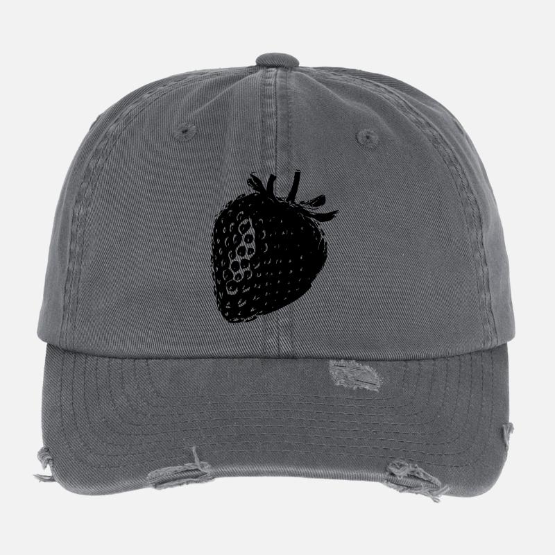 strawberry Flexfit Vintage Destroyed Cap