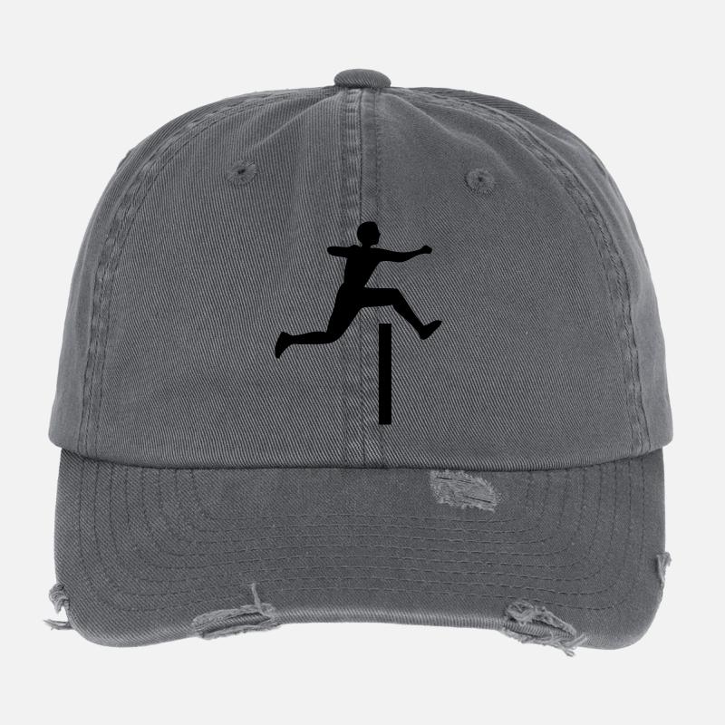 hurdling Hurdle race Flexfit Vintage Destroyed Cap