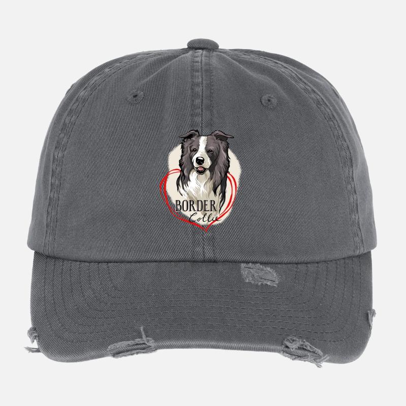 Border Collie Flexfit Vintage Destroyed Cap