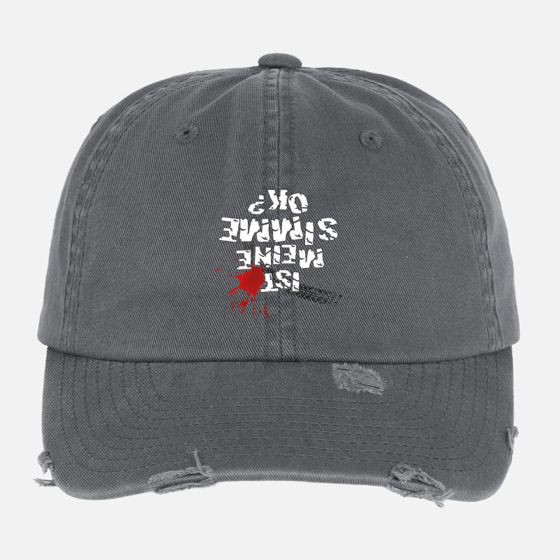 Ist meine SIMME ok? (weißer Text) Flexfit Vintage Destroyed Cap